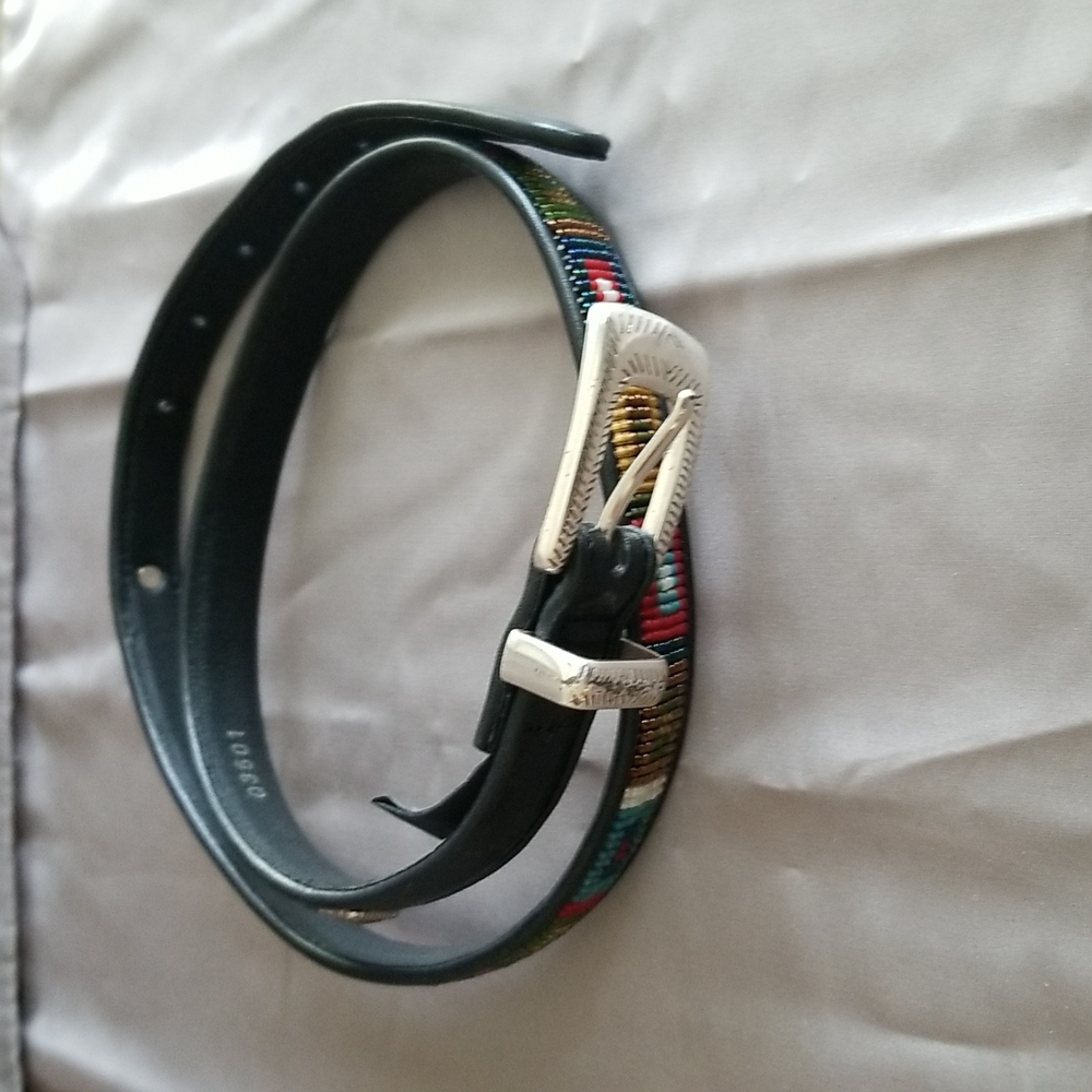 Brighton beeded 3/4 inch black belt